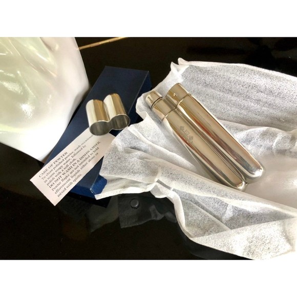 Vintage Sheffield London Hallmarked Polished Pewter Combo Hip Flask Cigar Case - Picture 2 of 13